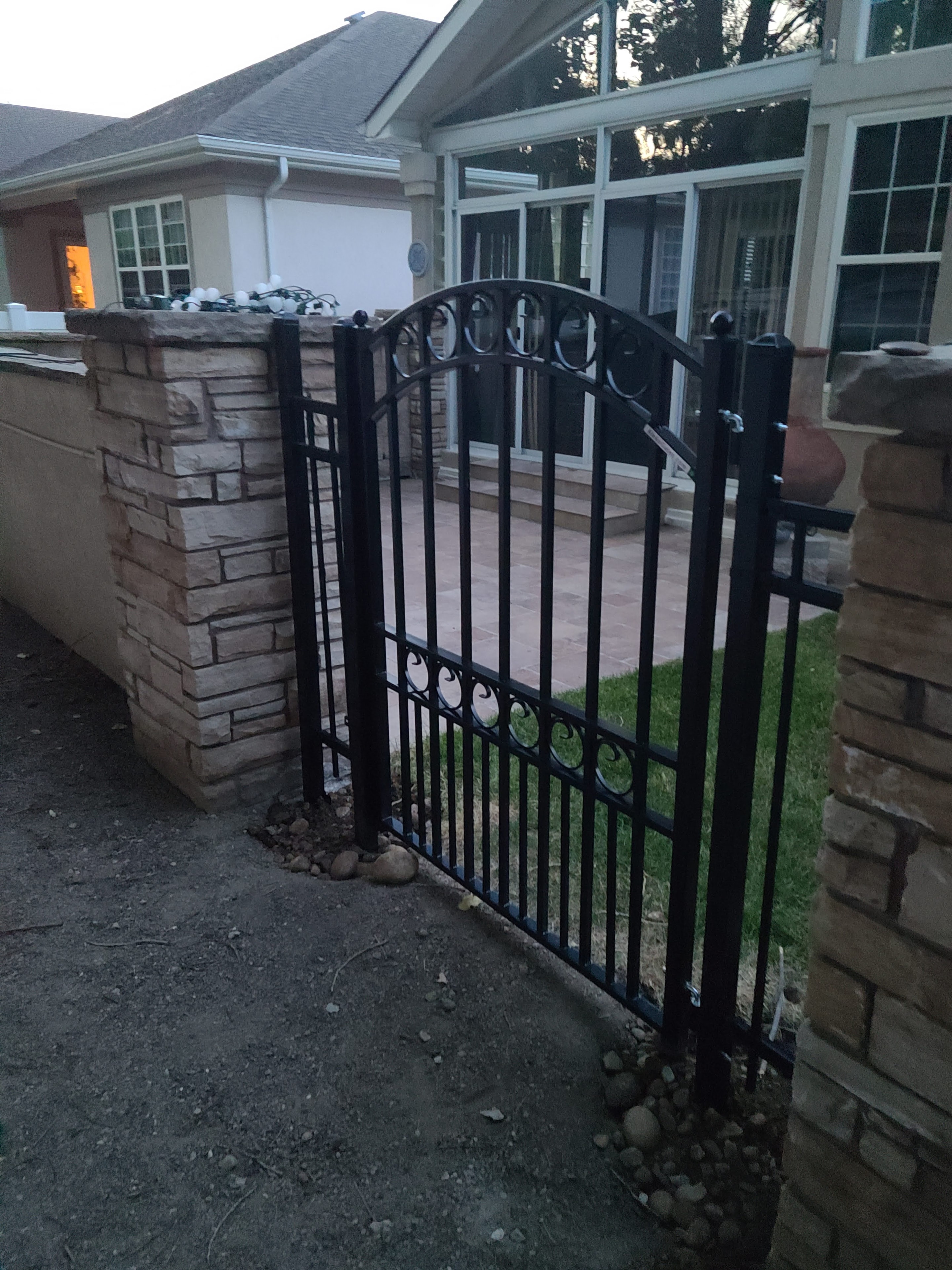 Stained Wood Fence